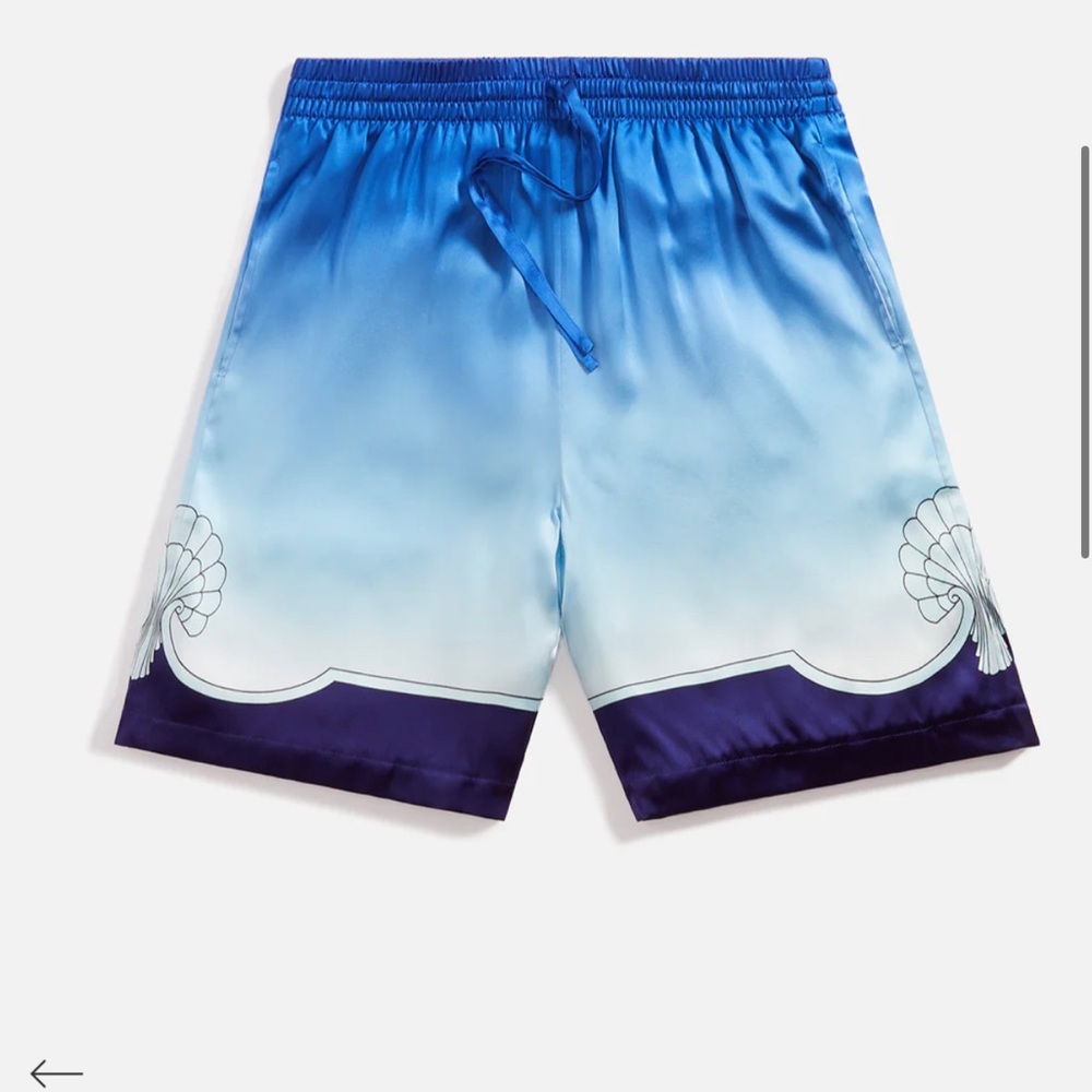 CASABLANCA SILK DRAWSTRING SHORTS